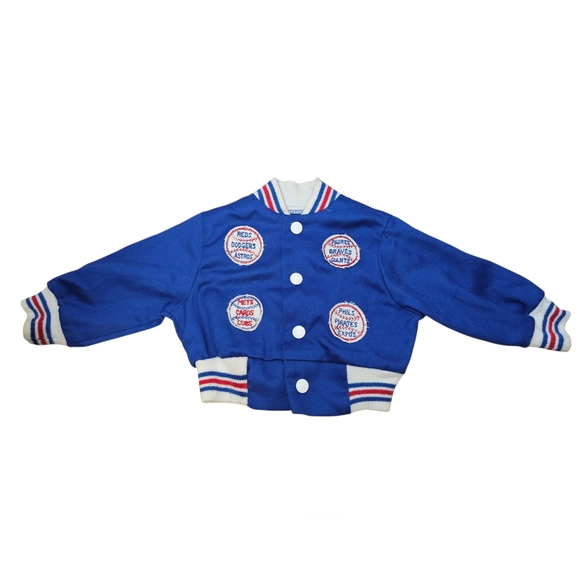 Vintage General Product MLB Patches 12mo Toddler Blue Jacket